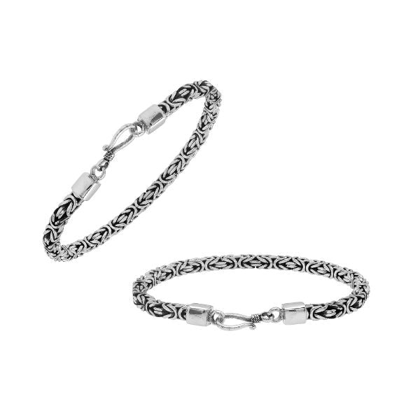 AB-6320-S-4MM-8" Sterling Silver Box chain Bracelet Jewelry Bali Designs Inc 