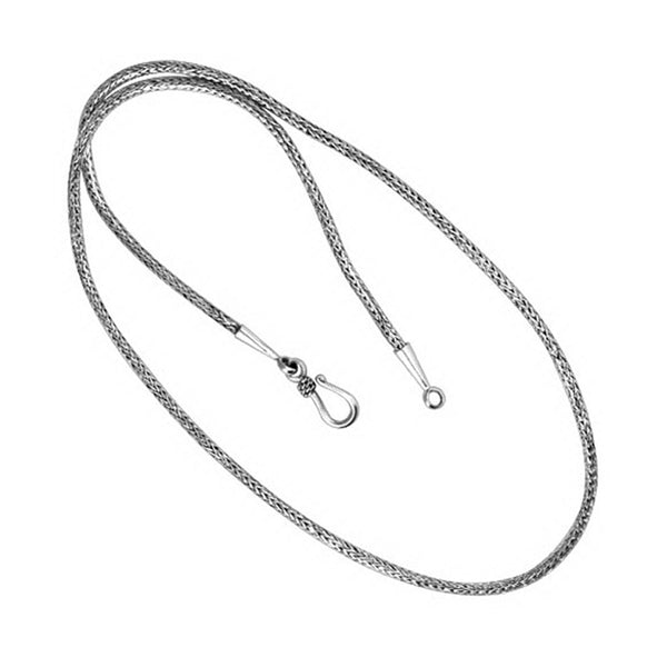 AN-1001-S-3MM-26" Bali Hand Crafted Sterling Silver Chain With 'S' Hook Jewelry Bali Designs Inc 