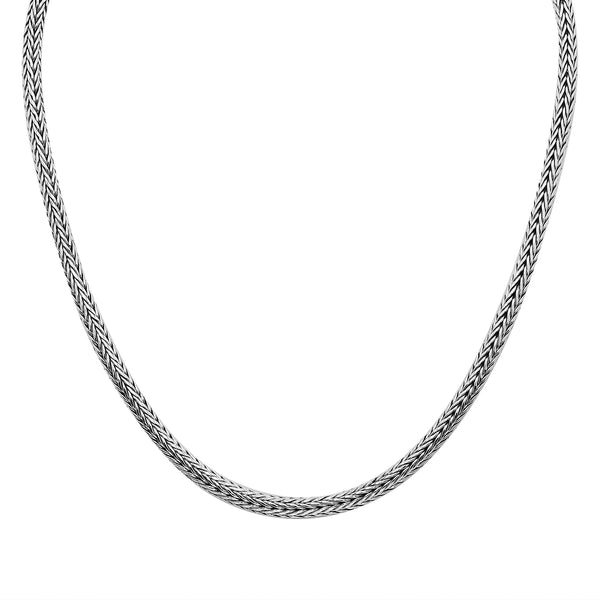 AN-1001-S-4MM-22" Bali Hand Crafted Sterling Silver Chain With lobster Jewelry Bali Designs Inc 