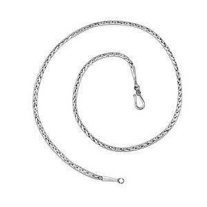 AN-1002-S-2.5MM-16" Bali Hand Crafted Sterling Silver Chain With 'S' Hook Jewelry Bali Designs Inc 