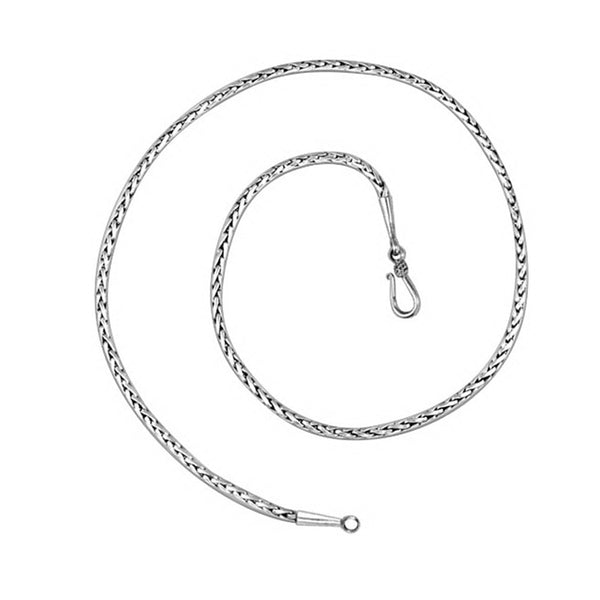 AN-1002-S-2.5MM-26" Bali Hand Crafted Sterling Silver Chain With 'S' Hook Jewelry Bali Designs Inc 