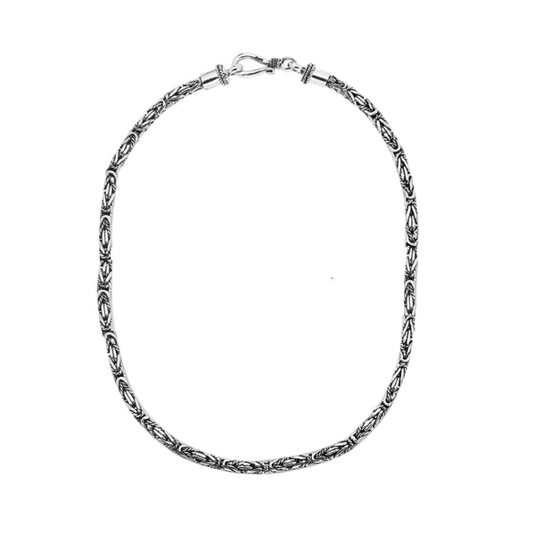 AN-6318-S-6MM-22 Bali Hand Crafted Sterling Silver Chain With Hook Jewelry Bali Designs Inc 