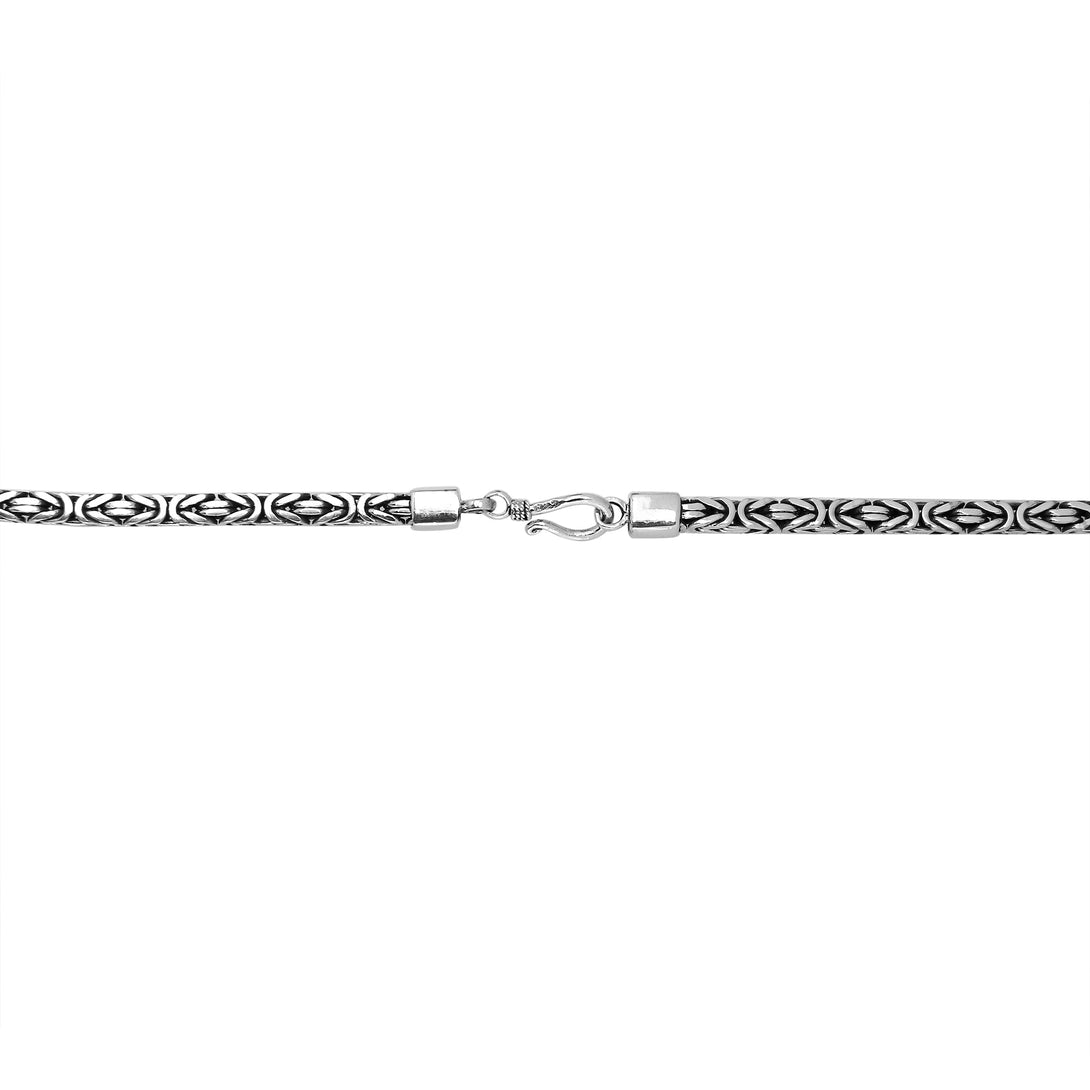 AN-6320-S-4MM-30" Bali Hand Crafted Sterling Silver Chain With Hook Jewelry Bali Designs Inc 
