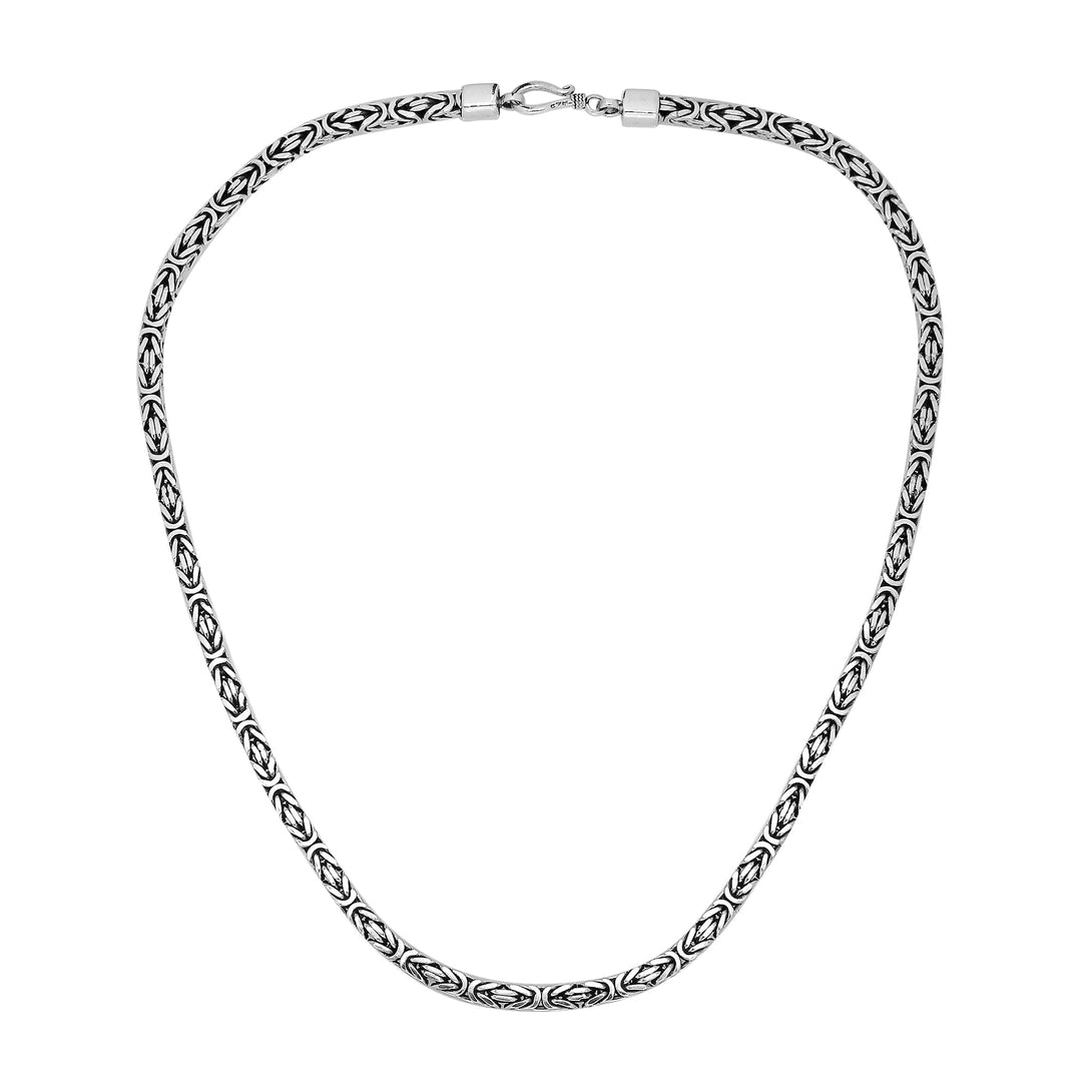 AN-6320-S-5MM-18" Bali Hand Crafted Sterling Silver Chain With Hook Jewelry Bali Designs Inc 