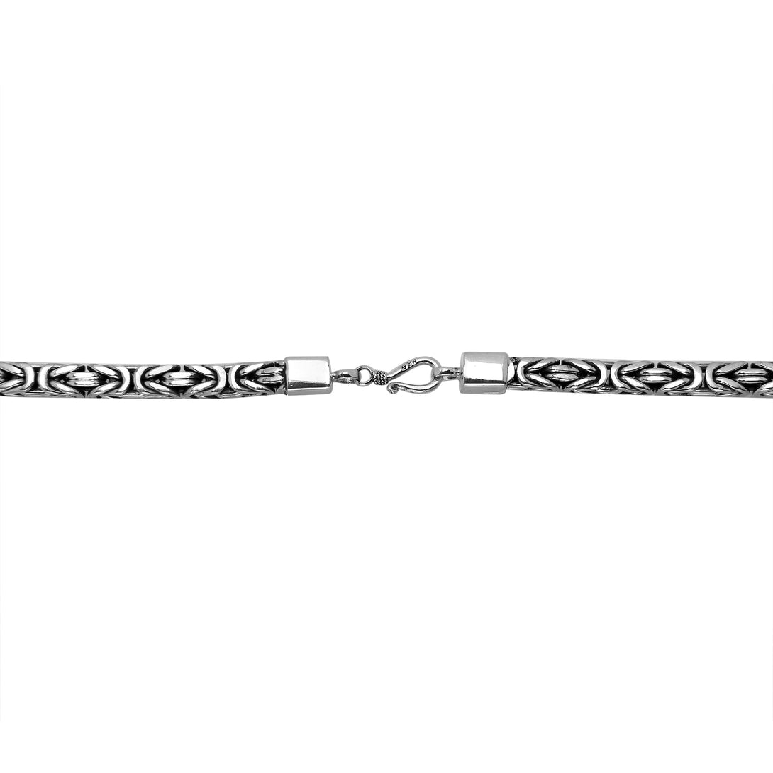 AN-6320-S-6MM-18" Bali Hand Crafted Sterling Silver Chain With Hook Jewelry Bali Designs Inc 