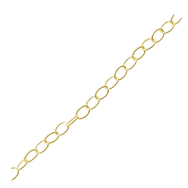 CHG-329-7X5MM-IT 18K Gold Overlay Beading & Extender Chain Beads Bali Designs Inc 
