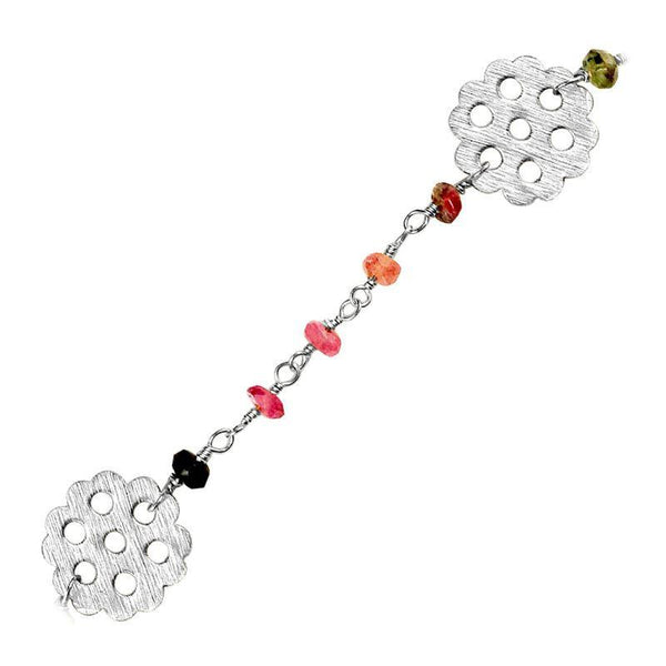 CHSF-180-TU Silver Overlay Beading & Extender Tourmaline Chain Beads Bali Designs Inc 